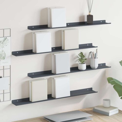  Polica na zidu s policom Zidne 4 pcs Antracit 80 x 9 x 2 5 cm - Antracit 80 x 9 cm 4 Cijene