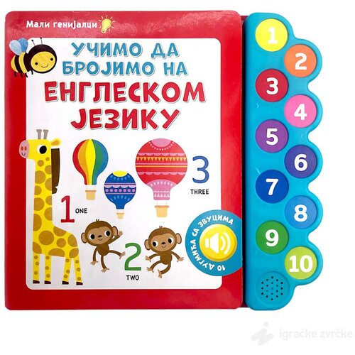 VULKAN Knjige za decu Muzička knjiga UČIMO DA BROJIMO NA ENGLESKOM JEZIKU Slike