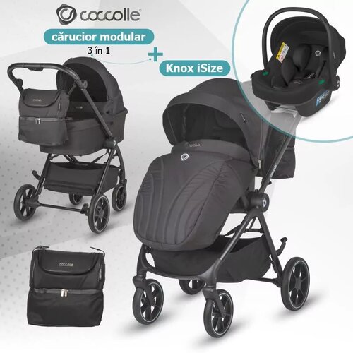 Coccolle Otro&amp;scaron;ki voziček 3 v 1 Serry Jet črna Slike