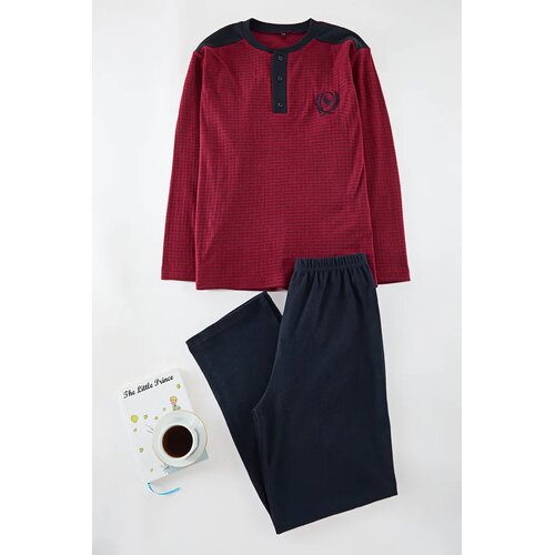 Trendyol Mu&scaron;ki set pidžame Tedaw25Pt00006, Bordo Cene