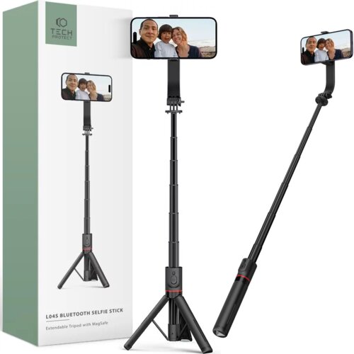 TECH-PROTECT L04S MAGSAFE BLUETOOTH SELFIE STICK STATIV ZA IPHONE ČRN, (22007556) Cene