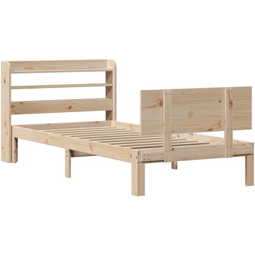 vidaXL Posteljni okvir z vzglavjem 90x200 cm trdna borovina, (21311339) Cene