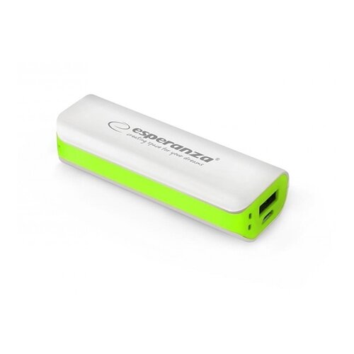 Powerbank ESPERANZA JOULE, 2200mAh, WHITE/GREEN, EMP103WG Slike