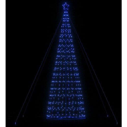 vidaXL Osvetljena novoletna jelka stožec 1534 LED modra 503 cm Cene
