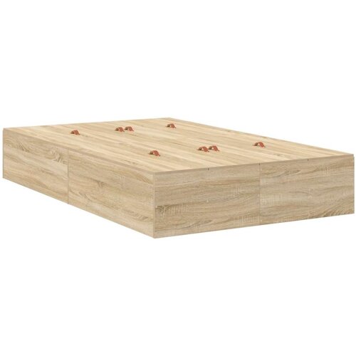  Krevet okvir za pohranu Sonoma hrast 120x200 cm Slike