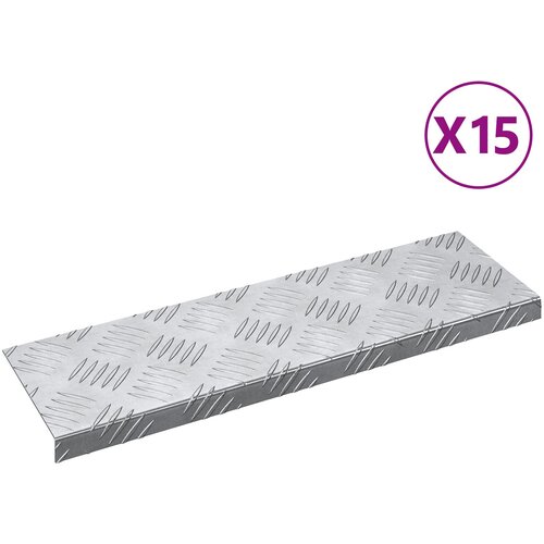 vidaXL Aluminijasti stopnični trakovi - 15 paket, Protizdrsno, 60x18 cm, (22014975) Cene
