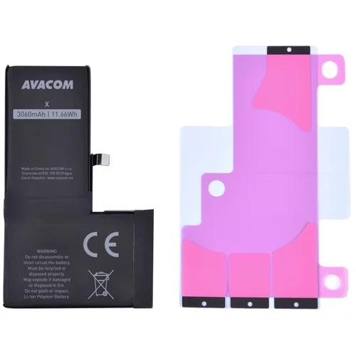 AVACOM Baterija za Apple iPhone X - visoka zmogljivost, Li-Ion 3,81 V 3060 mAh (nadomešča 616-00346), (20712163)