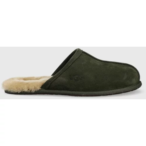 Ugg Kućne papuče od brušene kože M Scuff, boja: zelena