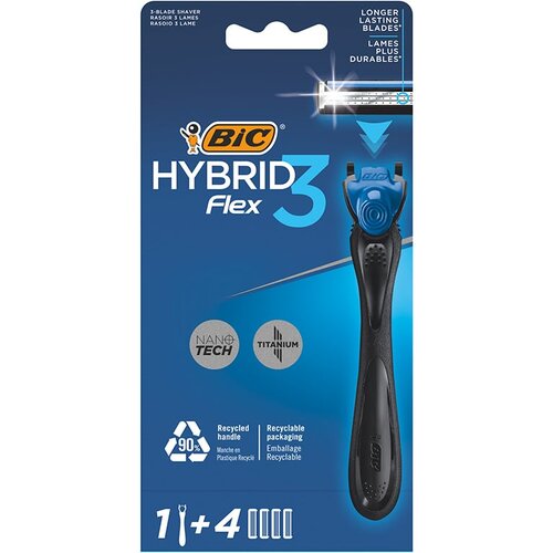 Bic brijač sistem muški Flex3 Hybrid ručica + 4 dopune Cene