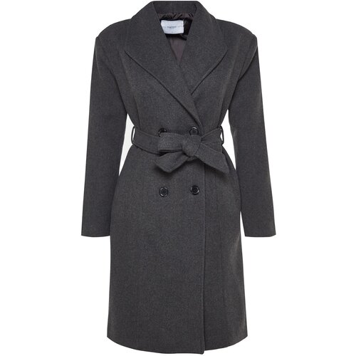 Trendyol Coat - Gray - Double-breasted Slike