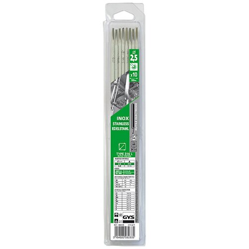 Gys elektroda od nehrđajućeg čelika 316 l (promjer: 2,5 mm, 10 kom.) Slike