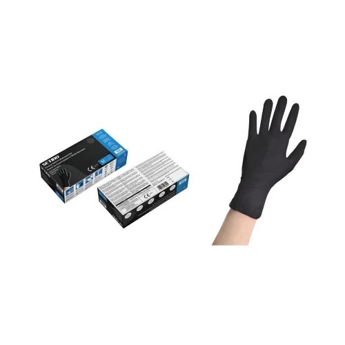 Setino nitrilne rukavice 5.5 gr crne 100/1 l ( 2CRL ) Slike
