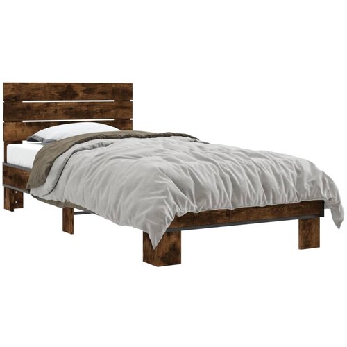 vidaXL Okvir za krevet boja hrasta 90x200 cm konstruirano drvo i metal Cene