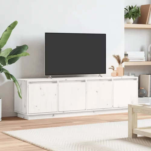 vidaXL TV ormarić bijeli 156 x 37 x 45 cm od masivne borovine