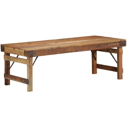 vidaXL Klubska miza Naravni les Trden les 110 x 55 x 40 cm Preprosta Cene