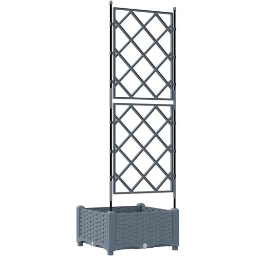  Vrtna saksija Svjetlosiva 40 x 40 x 125,5 cm PP Slike