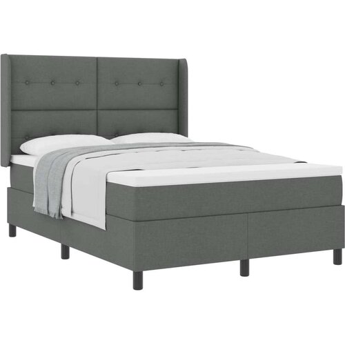 Box spring krevet Tamno siva 140 x 200 cm tkanina Slike