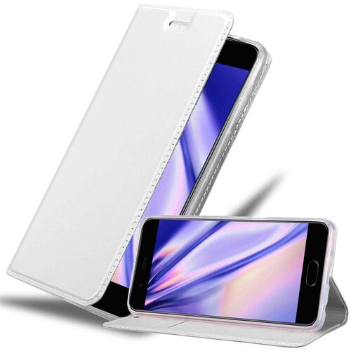 Cadorabo Ohišje, združljivo z Huawei P10 PLUS v klasično srebrno - Zaščitni ovitek z magnetnim zapiranjem, stoječo funkcijo in režo za kartice, (20565189) Cene