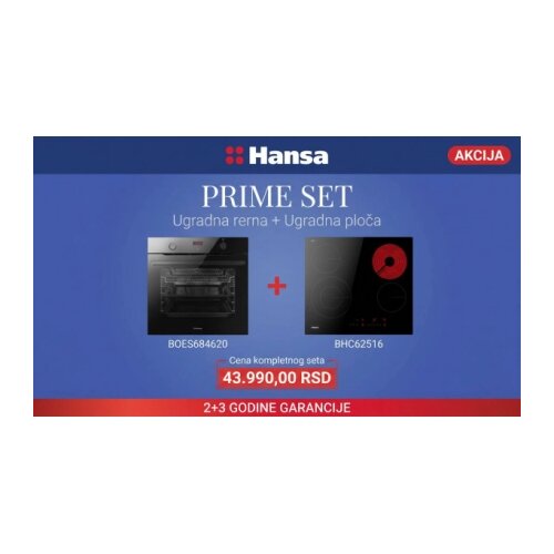 HANSA SETOVI Ugradni set rerna BOES684620 + ploca BHC62516 HANSA PRIME SET Cene