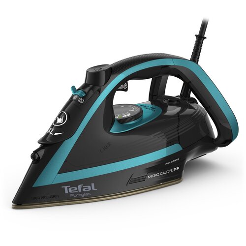 Tefal Puregliss FV8066 Dry & Steam iron Durilium AirGlide Autoclean soleplate 3000 W Black, Blue Cijene