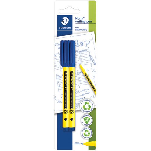  FINELINER 0,6 MM PK2 NORIS STAEDTLER 307-3 BK2 PLAVI BLISTER!! Cene