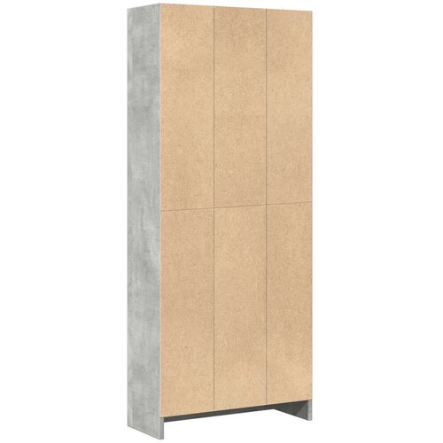 VidaXL Regal za knjige boja betona 60x24x143 cm konstruirano drvo Slike