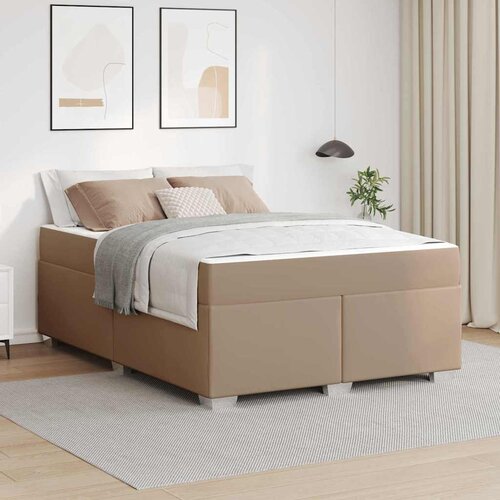 VidaXL Krevetna konstrukcija Boja cappuccina 160 x 200 cm Umjetna koža Slike