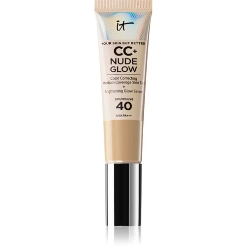 IT Cosmetics Your Skin But Better CC + Nude Glow tekoči puder za posvetlitev kože SPF 40 odtenek Light 32 ml