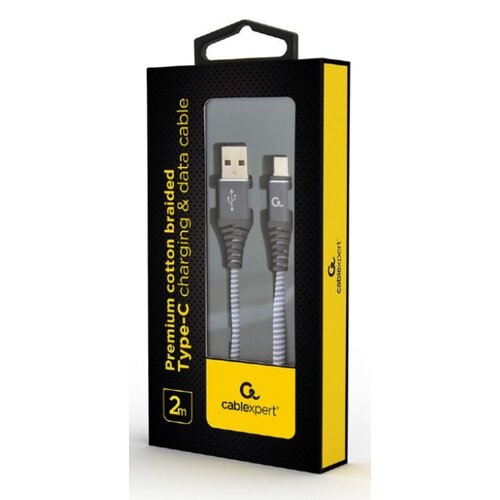 Gembird gembrid kabl usb type-c CC-USB2B-AMCM-2M-WB22m/ 2m/ crna Slike