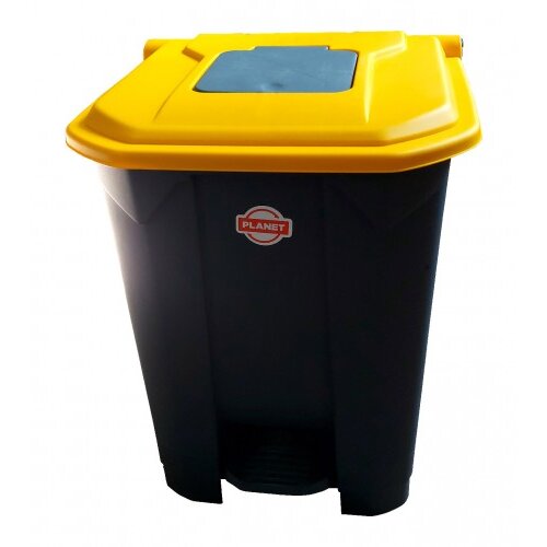 Planet Kanta za smeće sa pedalom 50l UP226 antracit žuta Slike