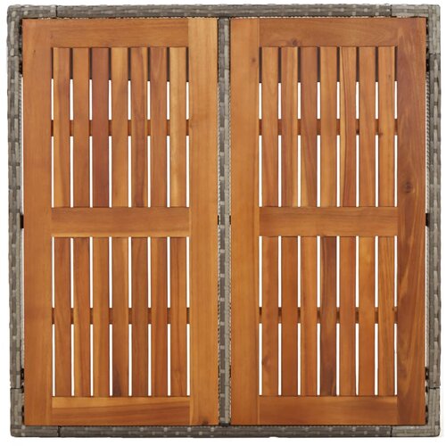  5-dijelni vrtni blagovaonski set sivi od poliratana Siva Dužina stola 90 cm Slike