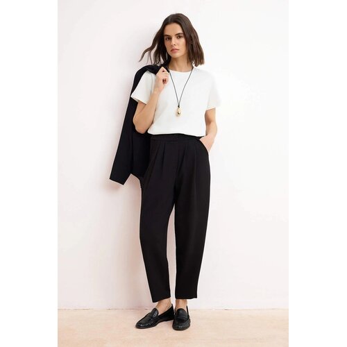 TRENDYOLMILLA ženske pantalone Twoaw26Pl00017, Crna-Crna Cene