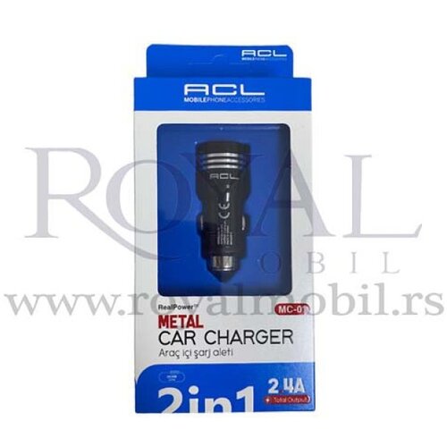  auto punjač (kuciste) acl MC-01 2.4A crni Slike