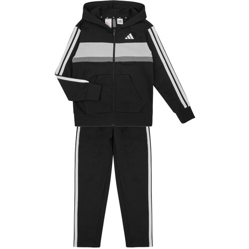 Adidas Komplet trenerka za dečake J 3S Tib Fl Ts Black/White/Gretwo, Crni Cene