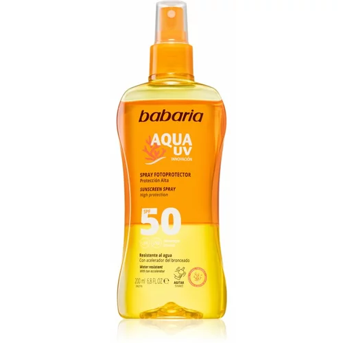 Babaria Sun Aqua UV pršilo za sončenje SPF 50 200 ml