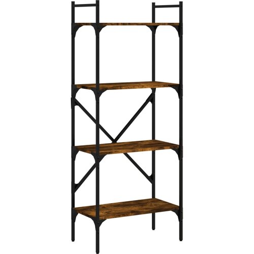 Maison Chic Knjižna omara - Knjižni regal 4-nadstropna dim. hrast 56x31,5x138,5 cm inž. les, (21726301) Cene
