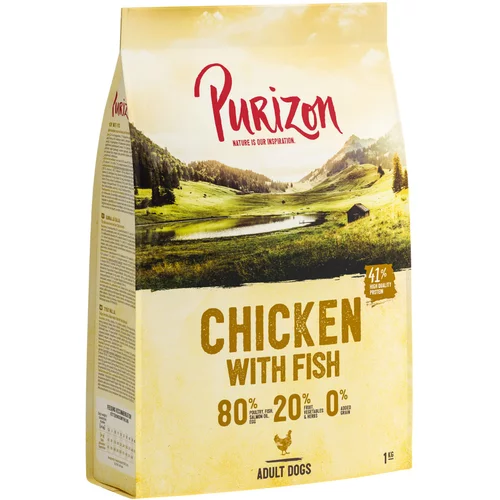 Purizon piščanec z ribo Adult – brez žit - 4 kg (4 x 1 kg)