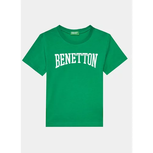 United Colors Of Benetton Majica 3096G10CX Zelena Regular Fit