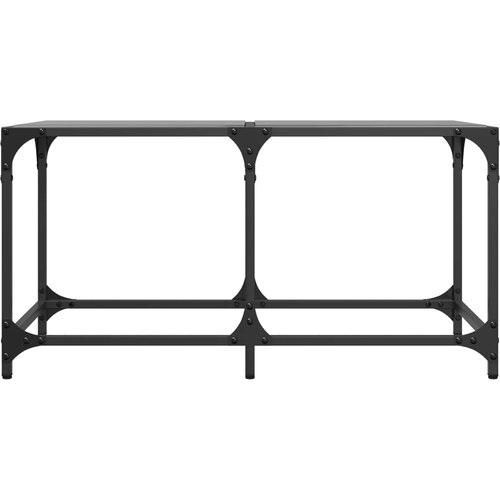  Stolić za kavu s crnom staklenom povr&amp;scaron;inom 78,5x40x40 cm čelik Slike