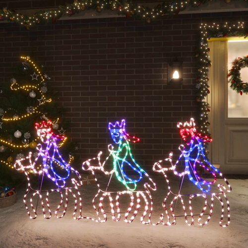 vidaXL Božična figura sveti trije kralji s 504 LED lučkami Cene