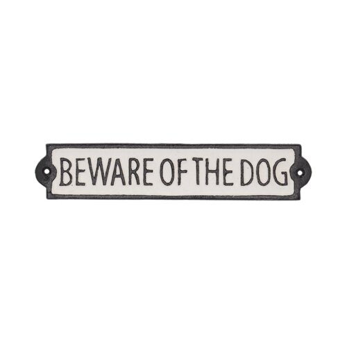  Ukrasni znak od lijevanog željeza 26x5 cm Beware of the Dog – Cijene