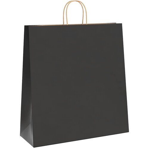  Papirnate vrećice 250 kom s ručkama crne 45x17x48 cm Slike