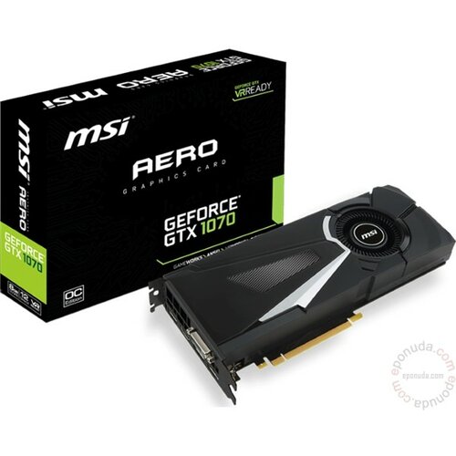 MSI nVidia GeForce GTX 1070 8GB 256bit GTX 1070 AERO 8G OC grafička kartica Slike