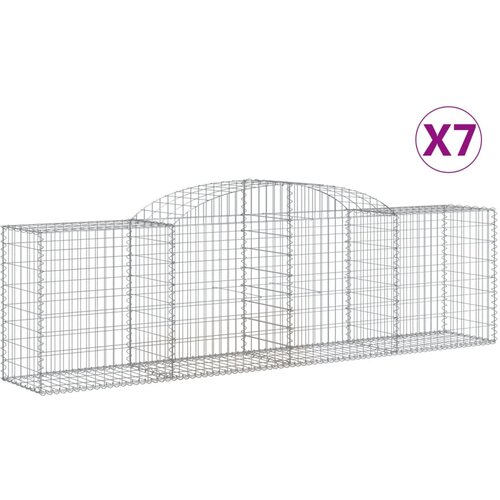  Lučne gabionske ko&amp;scaron;are 7 kom 300x50x80/100 cm pocinčano željezo Slike