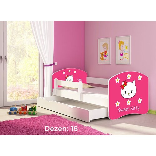ACMA dečiji krevet ii 140x70 f + dušek 6 cm WHITE16 Cene