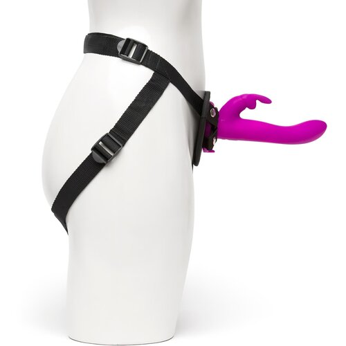 happyrabbit Strap-On - vibrator sa zečićem na remen (ljubičasta) Cene