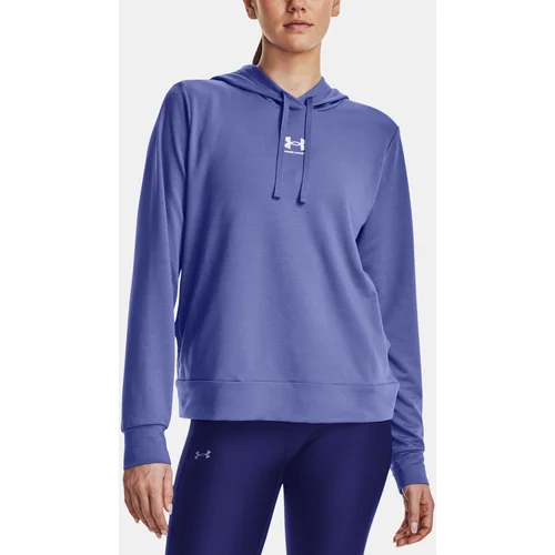 Under Armour Sweatshirt Rival Terry Hoodie-BLU - Women