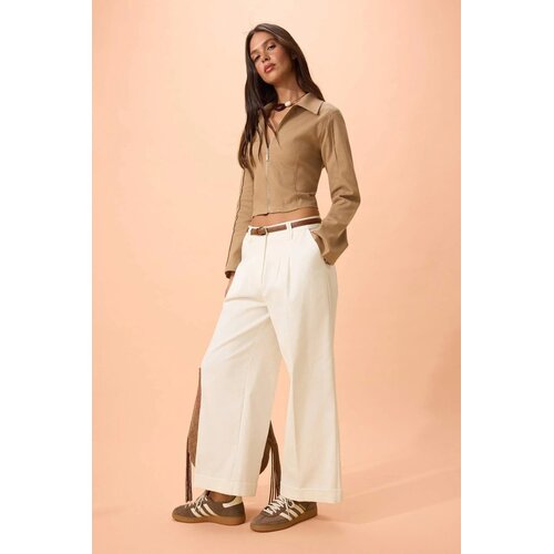 TRENDYOLMILLA ženske pantalone Twoss26Pl00087, bela Cene