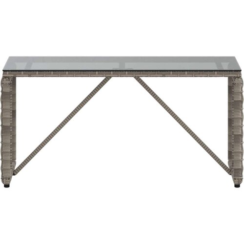  stol Siva i crna 80 x 40 x 40 cm PE Rattan i Staklo - Sivi Slike
