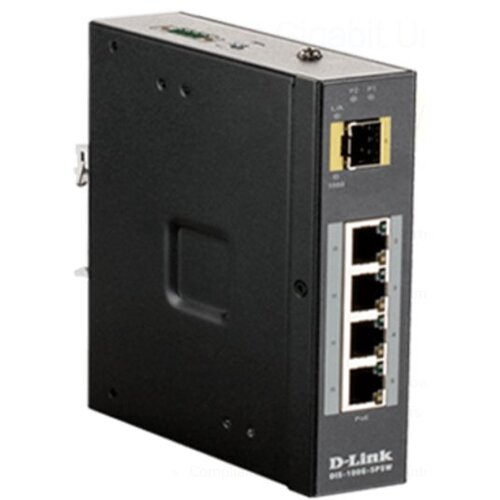 D-link DIS-100G-5PSW 5-Port Gigabit PoE Industrial Switch Slike